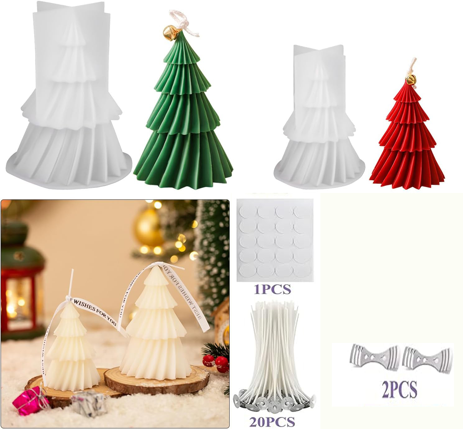 Candle Making Kit Xmas - Kit de Molde de Silicona para