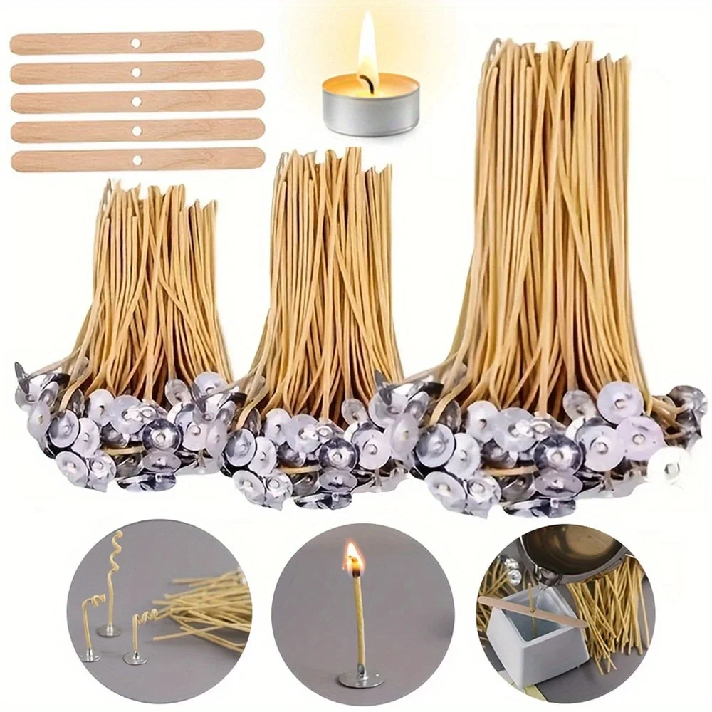Candle Making Kit Beeswax - Mechas para velas, 50 Uds., mecha