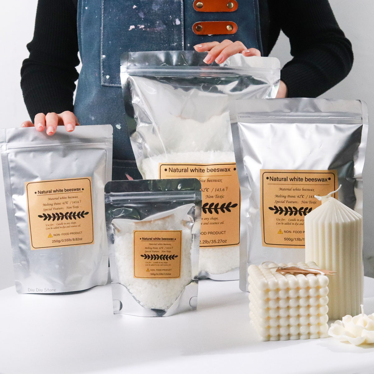 Candle Making Kit Beeswax - Cera de abejas blanca, vela perfumada