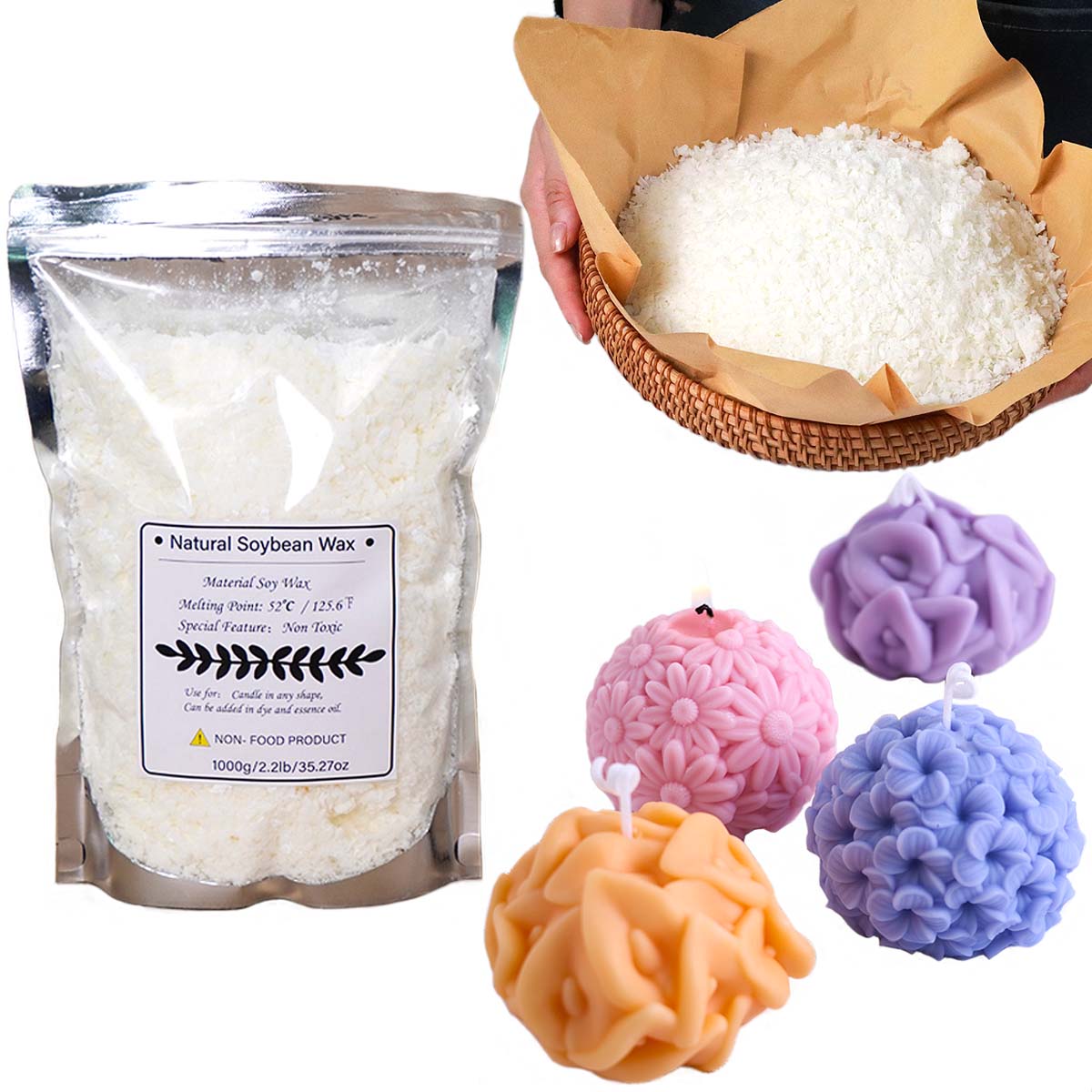Candle Making Kits - 100/250/500/1000g escamas de cera de soja