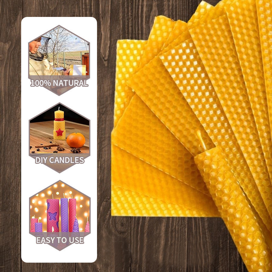 Candle Making Kit Beeswax - Hojas de cera de abejas Natural