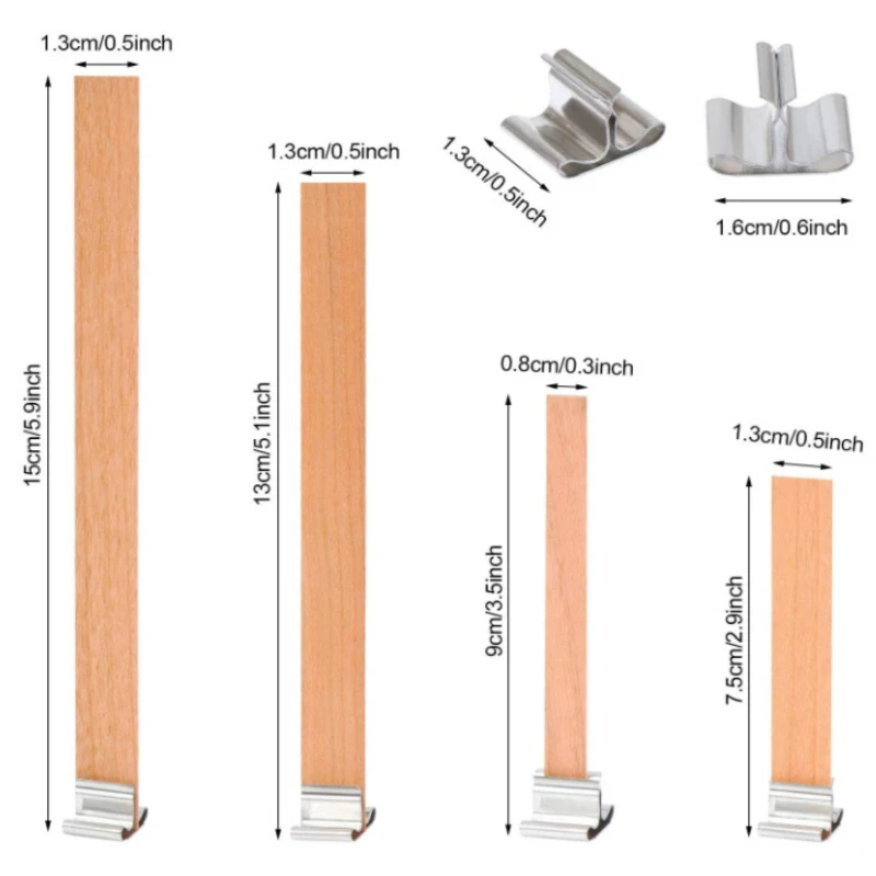 30 Uds. Mecha de vela de mader - Candle Making Kit Beeswax reseña y precio