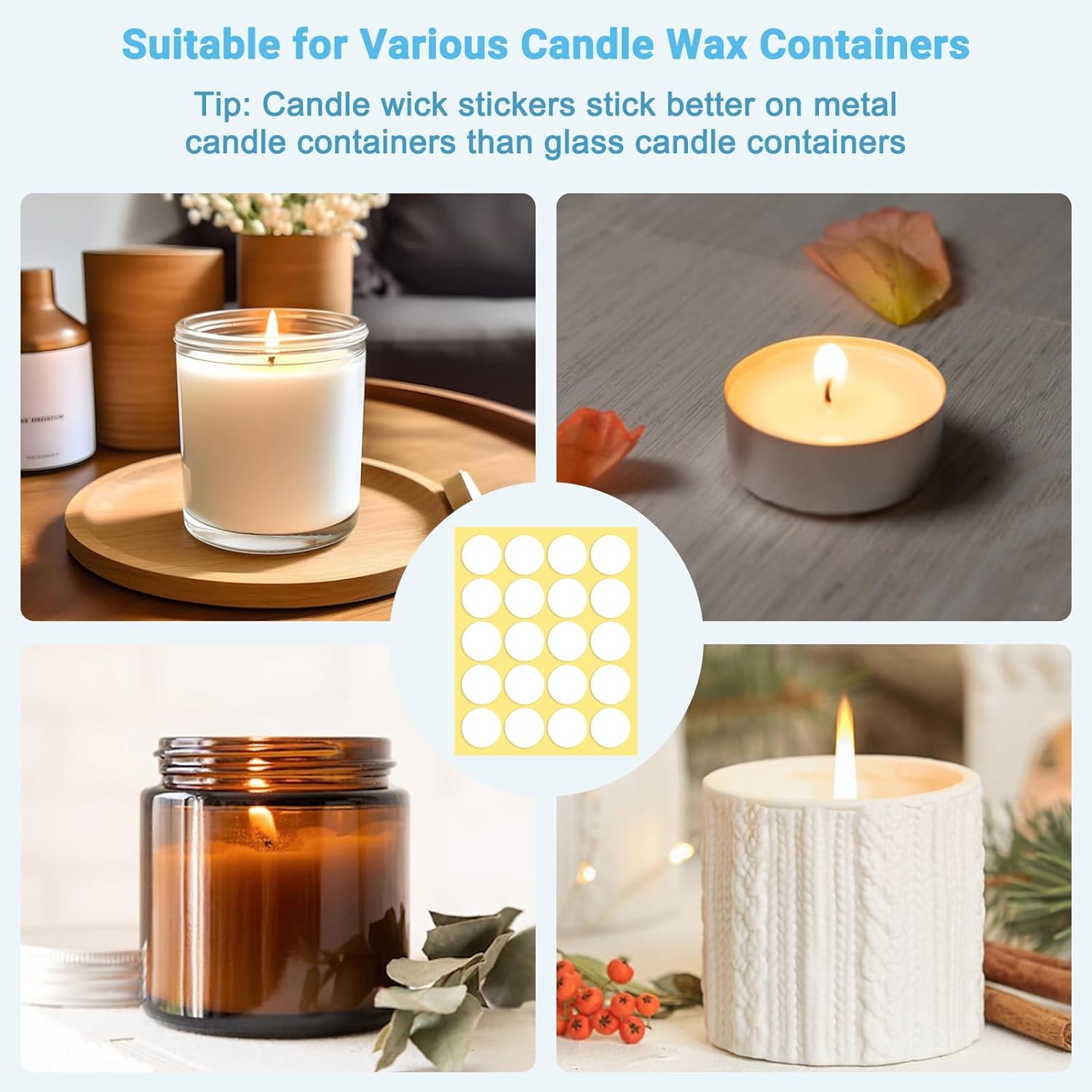 400 uds/100 Uds pegatinas de m - Candle Making At Home reseña y precio