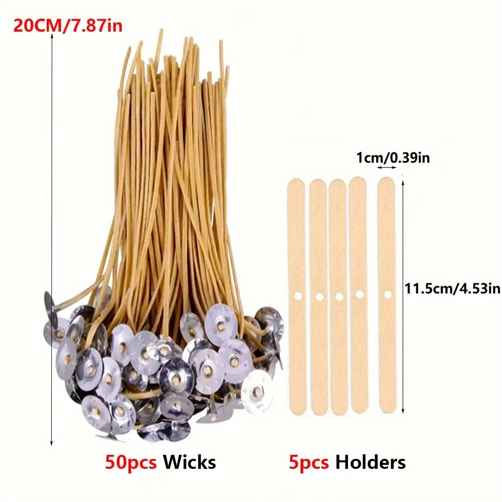 Mechas para velas, 50 Uds., me - Candle Making Kit Beeswax reseña y precio