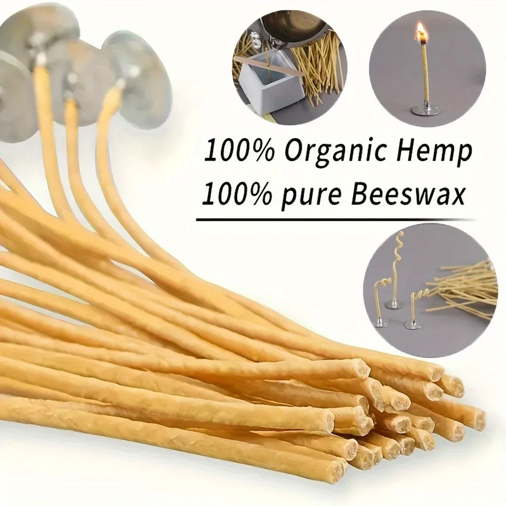 Mechas para velas, 50 Uds., me - Candle Making Kit Beeswax reseña y precio