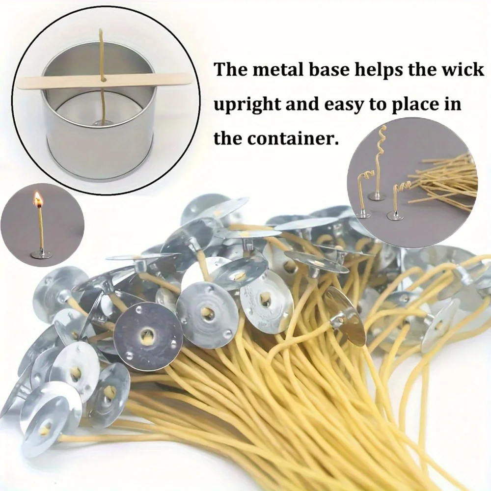 Mechas para velas, 50 Uds., me - Candle Making Kit Beeswax reseña y precio