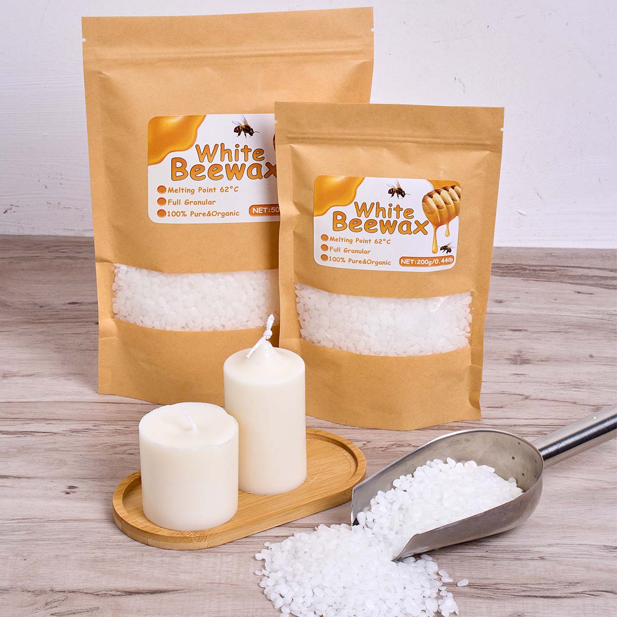 Cera de abejas blanca de 1000g - Candle Making Kit Beeswax reseña y precio