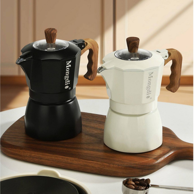 Cafetera Moka Mongdio de Doble - Pour Pot Aluminum reseña y precio