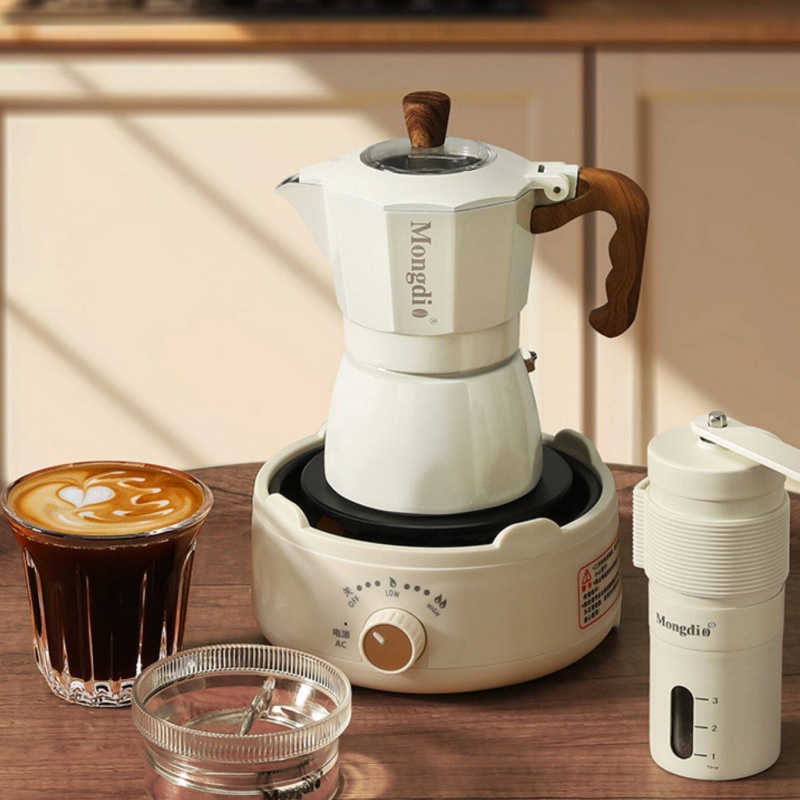 Cafetera Moka Mongdio de Doble - Pour Pot Aluminum reseña y precio
