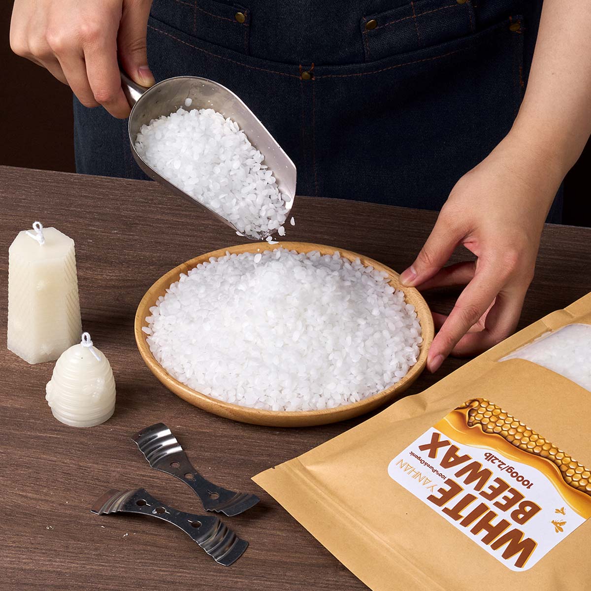 1000g puro Natural Granular bl - Candle Making Kit Beeswax reseña y precio