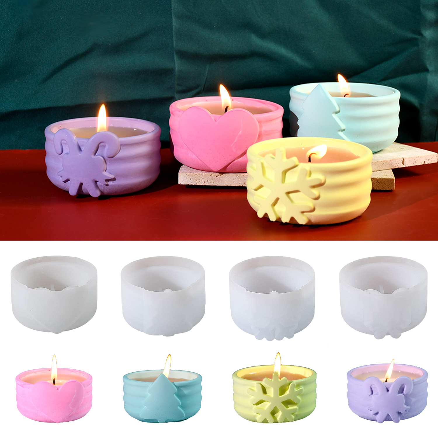 Moldes de silicona para velas  - Candle Making Kit Xmas reseña y precio