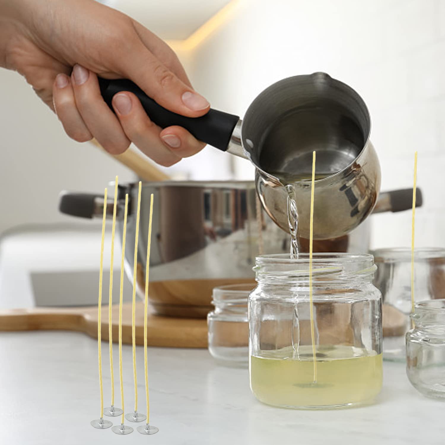 100 Uds mechas de vela de cera - Candle Making Kit Beeswax reseña y precio